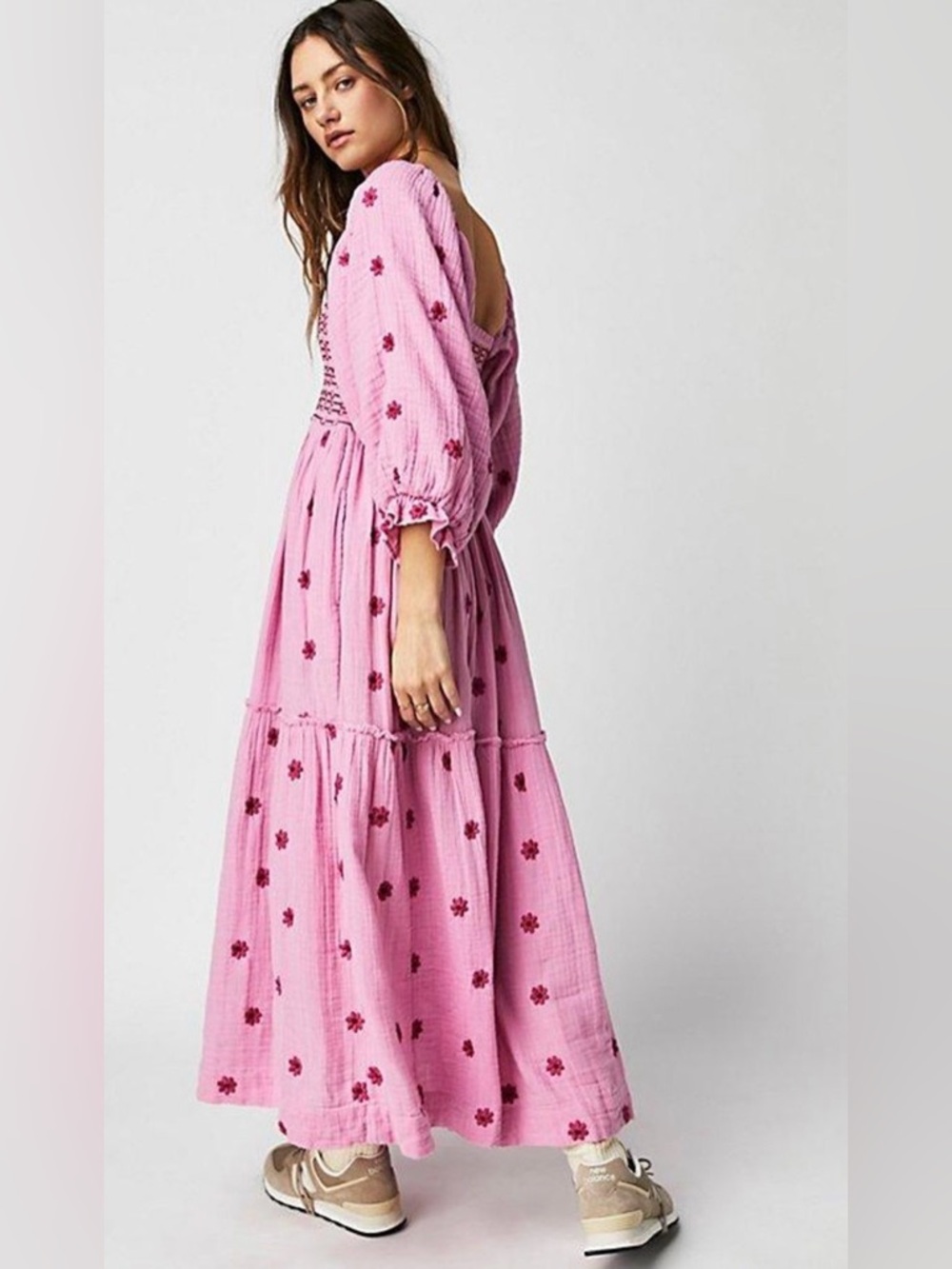 NWOT size XS Free People Dahlia Embroidered maxi dress